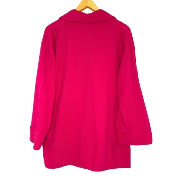 Soft Surroundings Tunic Top Womens size Medium Collared 3/4 Sleeve Pockets Pink - Picture 2 of 10